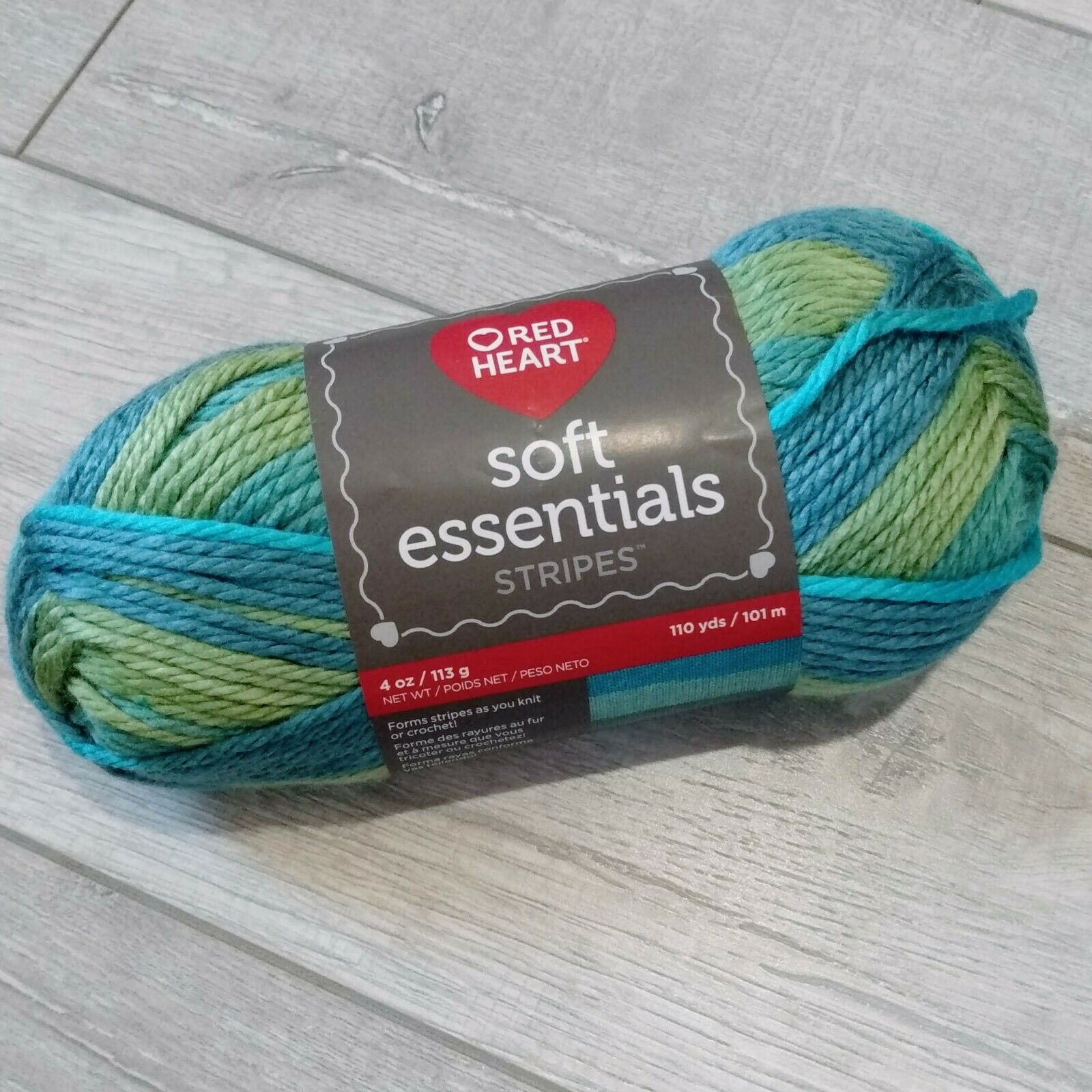 RED HEART SOFT ESSENTIALS STRIPES YARN ~ JUNGLE STRIPE ~ NEW ~ FREE ...