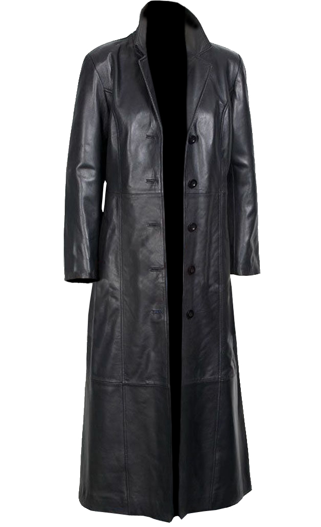 Mens leather trench coat, Long knee ankle middle, classic Luxury coat ...
