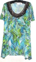 SHADES OF BLUE PRINTED TOP SIZE 2X - $5.99