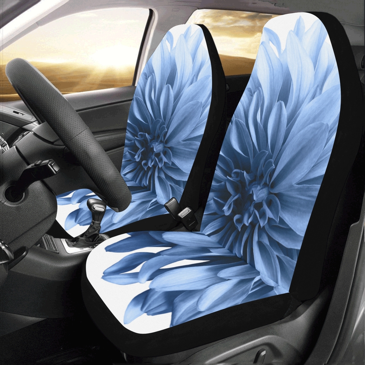 light blue car seat covers