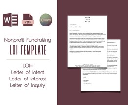 Letter of Interest (LOI) Template | Letter of Intent | Letter of Inquiry... - $6.97