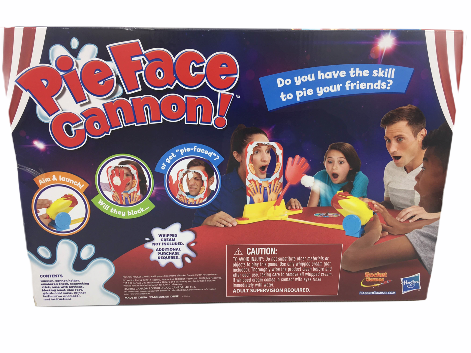 Hasbro Pie Face Cannon Whipped Cream Family Board Game 1970Now
