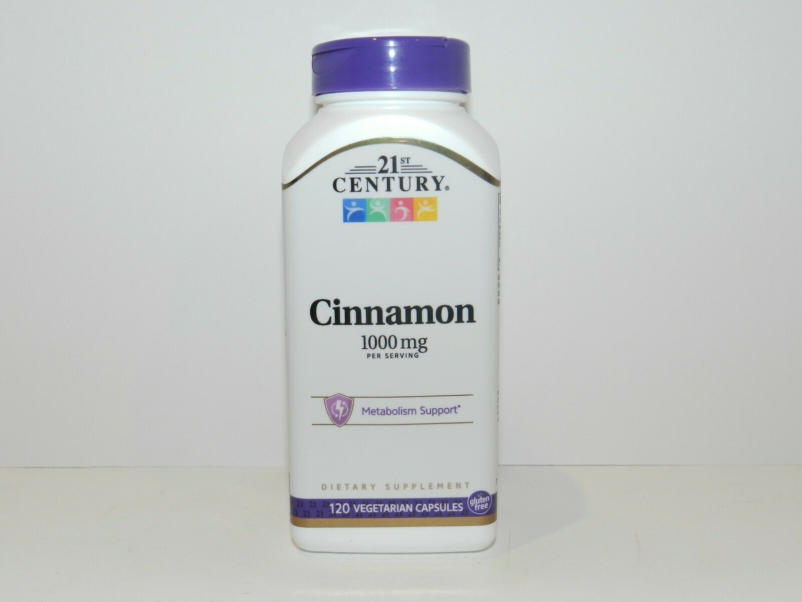 Cinnamon 1000 mg Supplement 21st Century Vitamins 120 Vegetarian Capsules
