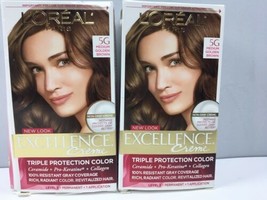 2x Loreal Paris Excellence Creme Hair Color 5G Med Golden Brown *Box Dmg* - $15.29