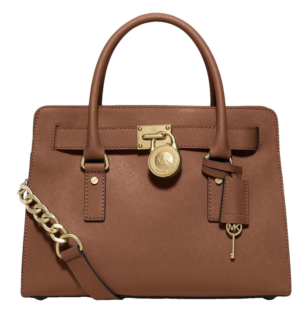 Michael Kors Hamilton Satchel Bag with Gold Chain - Women's Bags & Handbags