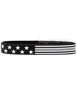 2 US Flag Stars &amp; Stripes Wristbands Featuring Thin GRAY Line Two USA Br... - $1.86