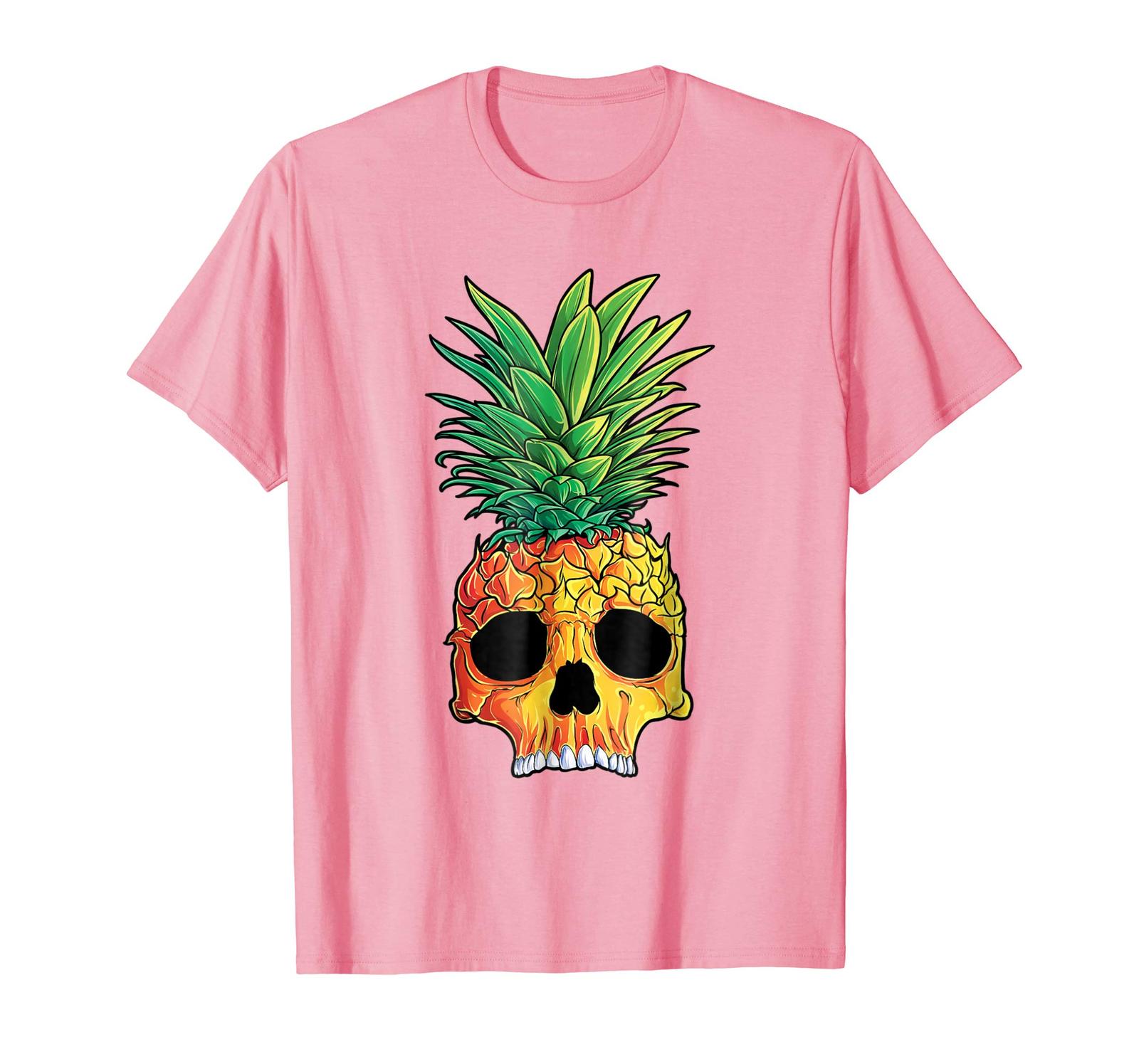 Halloween Shirts - Pineapple Skull T shirt Aloha Beaches Hawaiian ...