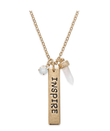 Macy&#39;s Inspired Life Message Charm Pendant Necklace - Metallic - $11.01