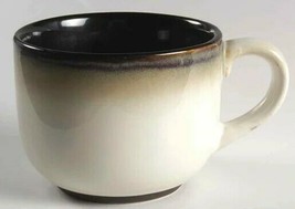 Sango Nova Black 4932 Jumbo Grand Soup Mug Coffee Cup Two Tone Ivory Dar... - $19.62