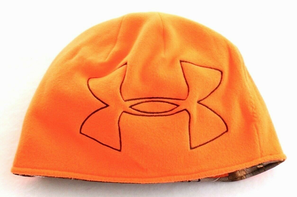orange under armour beanie