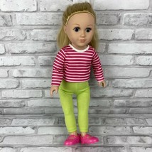My Life Blonde Hair Blue Eyes 18" 2013 Cititoy With Pink and Green Clothing - $25.73