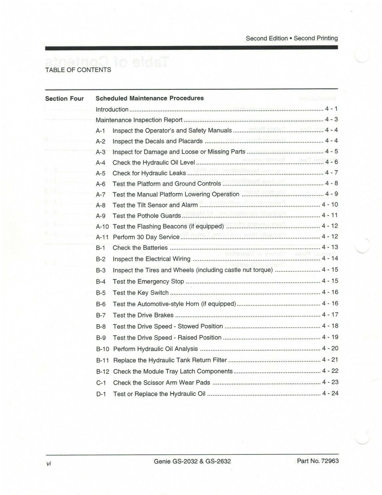 Genie Model GS-2032 & GS-2632 Service Manual (72963) {D1577