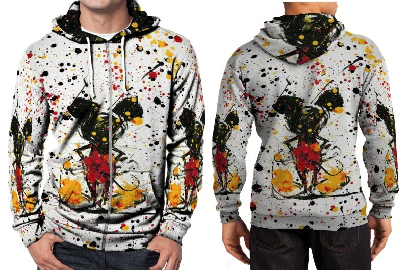 mickey zip up hoodie