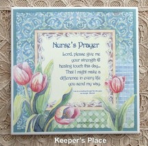 Nurses&#39;s Prayer Plaque Trivet With Scripture Artist Audrey Roberts Cork ... - $15.00
