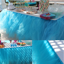 Any Color TABLE TUTU Skirt Rainbow Table Tulle Skirt Tutu Tulle Table Decoration image 13