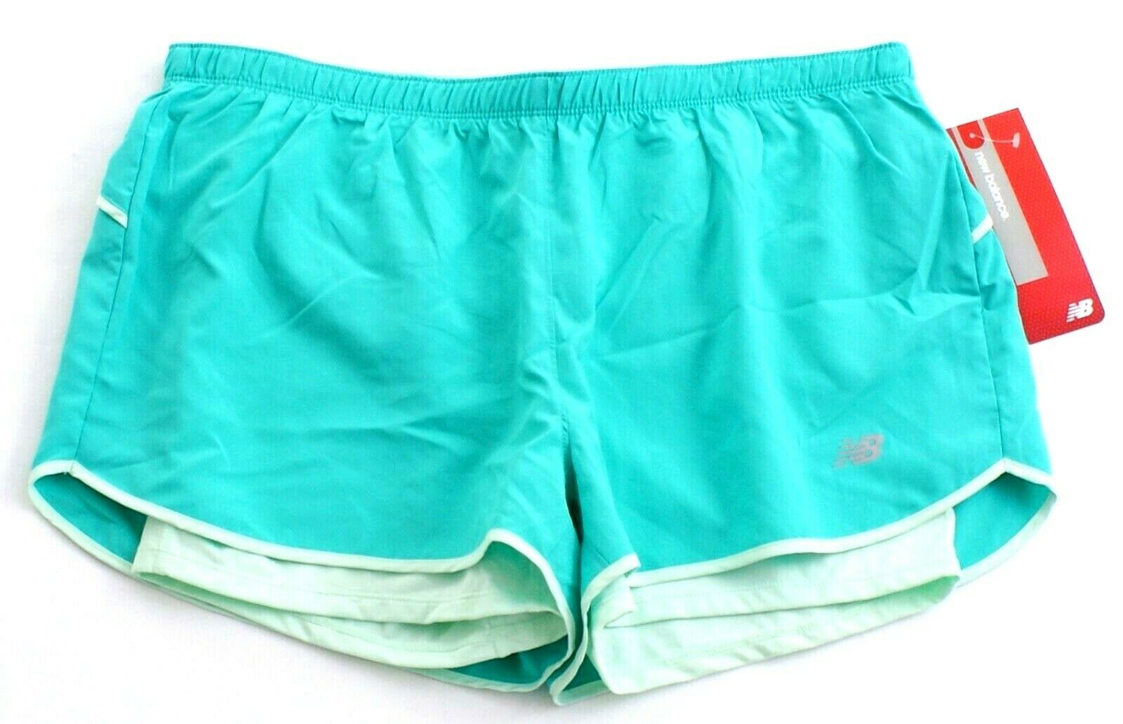 New Balance Turquoise 2 in 1 Woven Running Shorts Women's NWT - Shorts