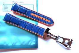 Blue Orange strap 20mm Rubber Watchband - Compatible Omega Planet Ocean PO 8500  - $86.00