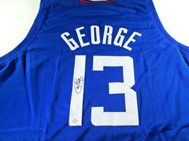 PAUL GEORGE / AUTOGRAPHED LOS ANGELES CLIPPERS CUSTOM BASKETBALL JERSEY / COA