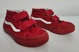VANS Off the Wall Size 10.5 Kids Red Athletic Skateboard Shoes YOUTH  - $14.99