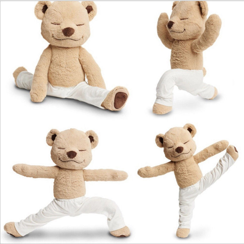 Nooer Yoga Bear Plush Toy Creative Cute Yoga Bear Stuffed Doll Soft ...