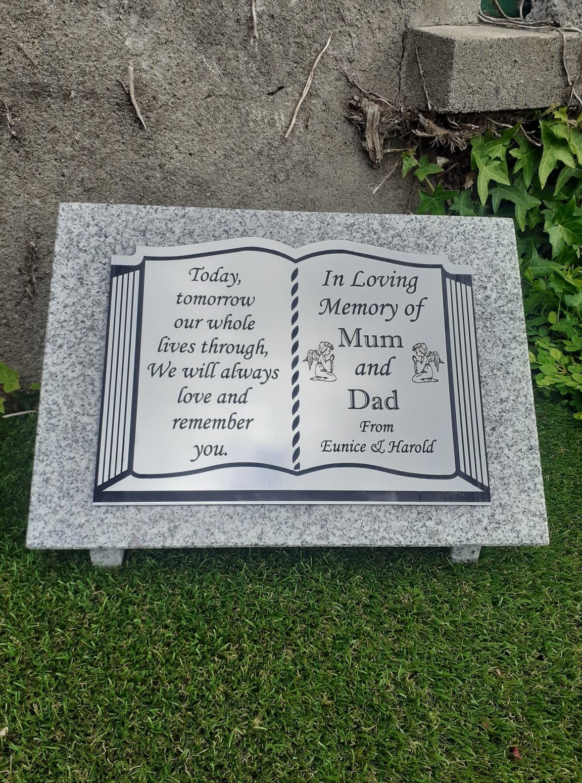 Grey Granite Cemetery Stone Memorial Stone Grave Marker Grave Plaque ...