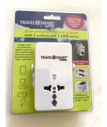 Travel Smart All-In-One International Adapter w/2 outlets &amp; 2 USB ports ... - $7.00