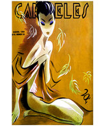 Vintage POSTER.Home wall.Oriental Lady.kitchen Yellow Room art Decor.693i - $11.88+