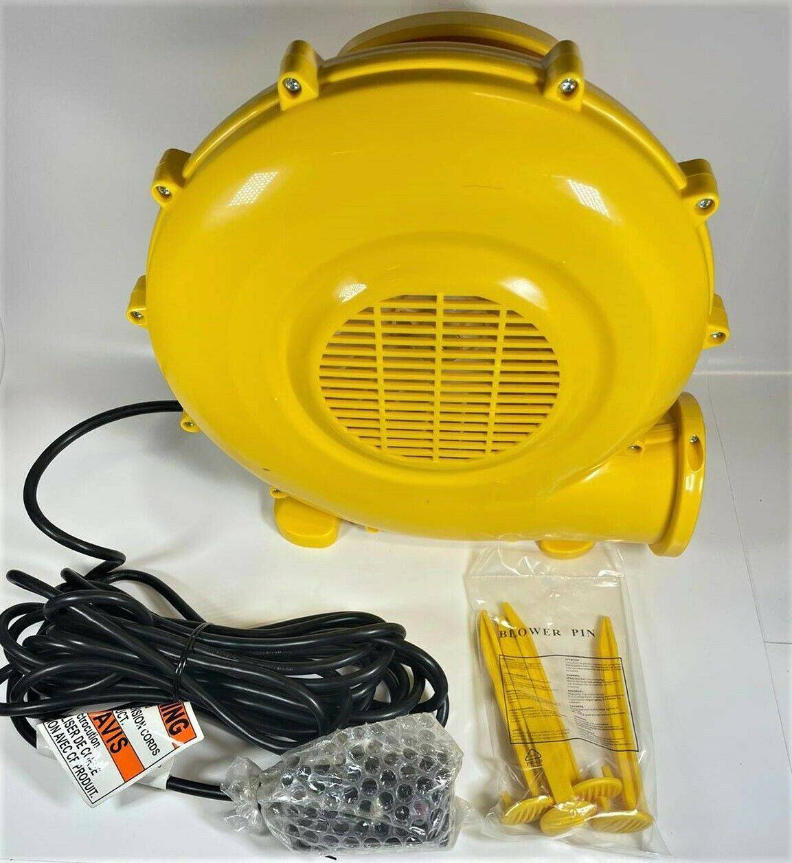 Cloud 9 BR-25 Indoor/Outdoor Inflatable Blower Fan for Bounce Houses, Yellow