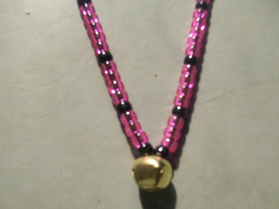Primary image for SOUL MATE ~ HORSE RHYTHM BEADS ~ Transluscent Hot Pink, Black ~ Size 54 Inches