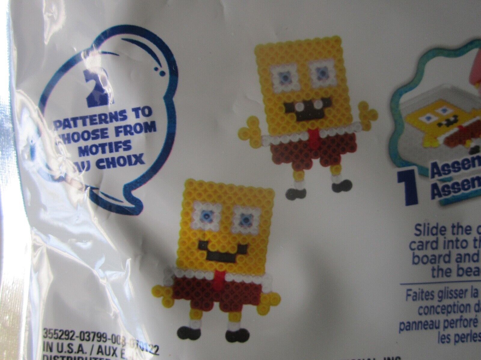 Nickelodeon Creative Kids SpongeBob SquarePants Melty Bead Kit 2 Patterns Motifs Craft Kits