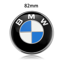 2 x 82mm BMW Badge Emblem blue/white hood trunk logo replacement E46 E39... - $16.49