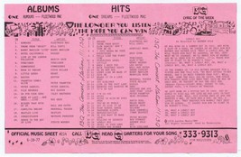 13Q WKTQ Pittsburgh VINTAGE June 18 1977 Music Survey Fleetwood Mac Rumours #1 image 1