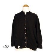 Vintage Deadstock 70s Koret of California Black Button Up Sweater - 40 - Hey Viv - $40.00