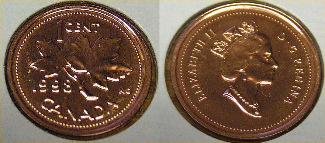 1998W CANADA 1 CENT PROOF-LIKE PENNY COIN