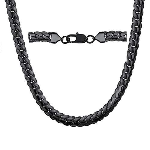 Men Necklaces Chain Stainless Jewelry Gift Long Steel Chain Black