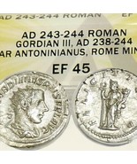 Gordian III Certified Choice XF Ancient Roman Empire Double Denarius Silver Coin - $170.10