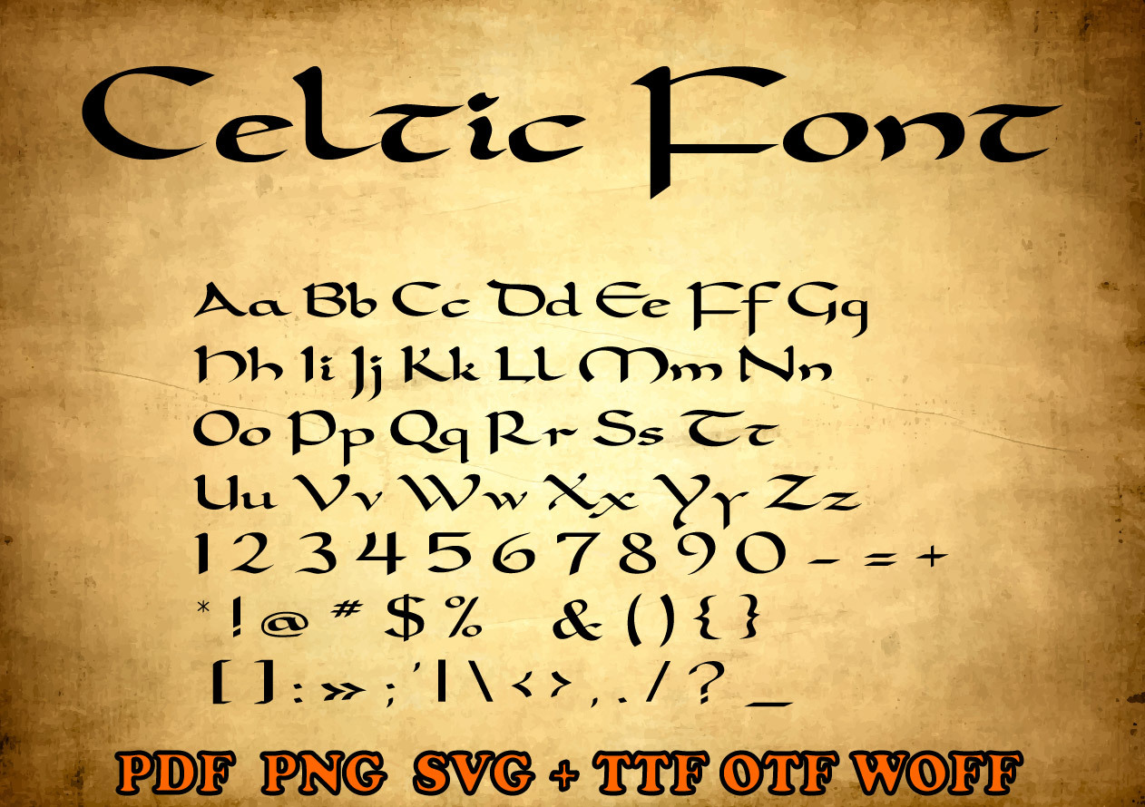 bundle 16 celtic irish font svg celtic lettering old irish font celtic ...