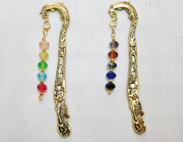 Hand Created Colorful Metal Hook Crystal Bead Bookmarks - $9.99