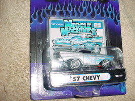 Muscle Machines '57 Chevy 02-58 Silver Flamed Free Usa Shipping - $11.29
