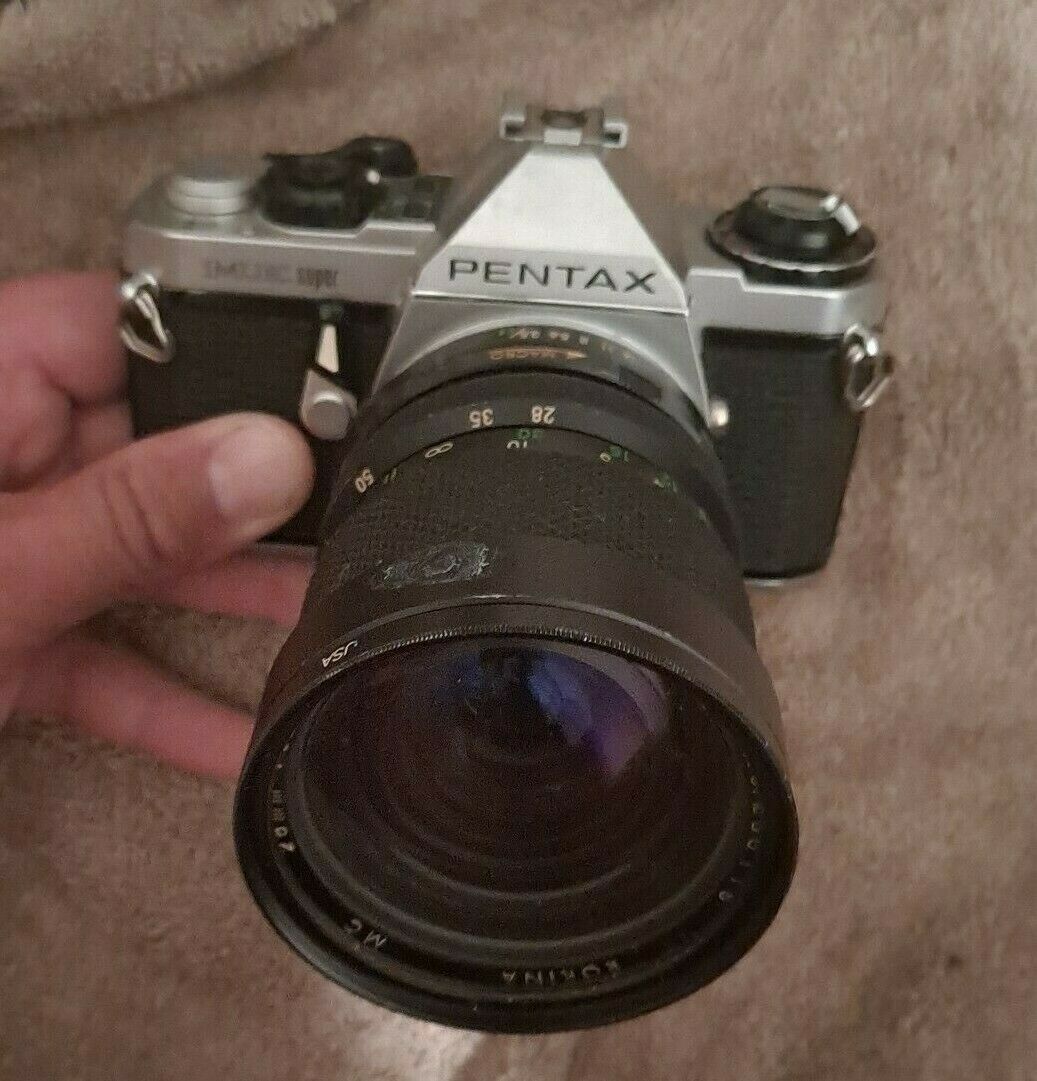 Primary image for Pentax ME Super 35mm SLR Camera Kit w/ 28mm-70mm rokina MC lens