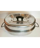 Priscilla Ware Aluminum Oval Covered Roaster Pan and Lifter Vintage - $34.47