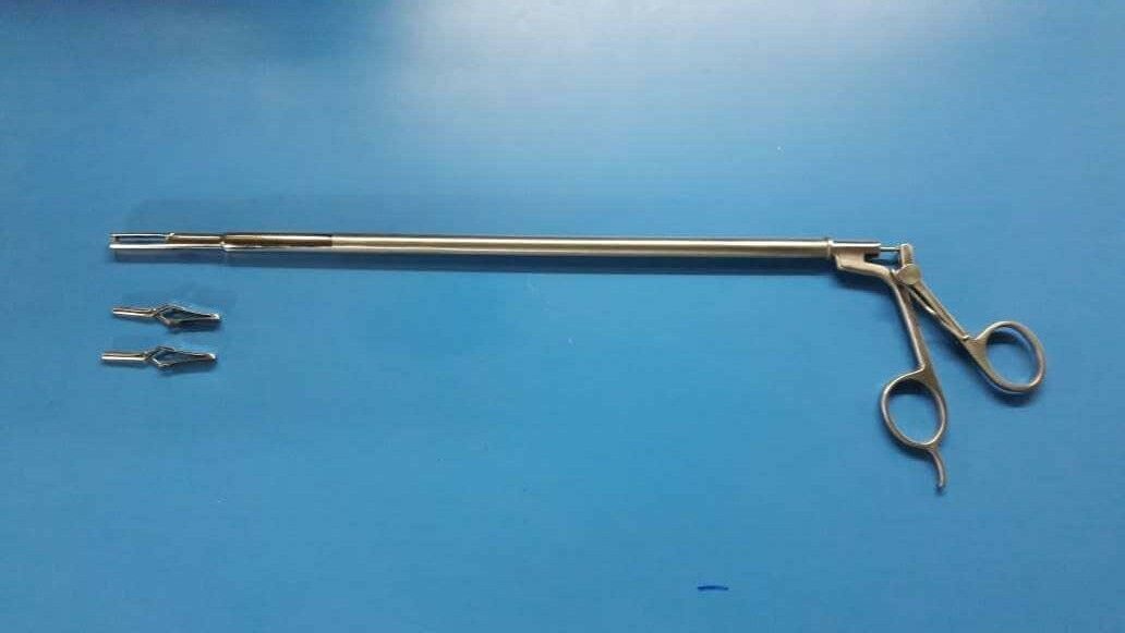 Laparoscopic Bulldog Clamp Applier 2 Clips Laparoscopy Urology Instruments 10 mm Forceps