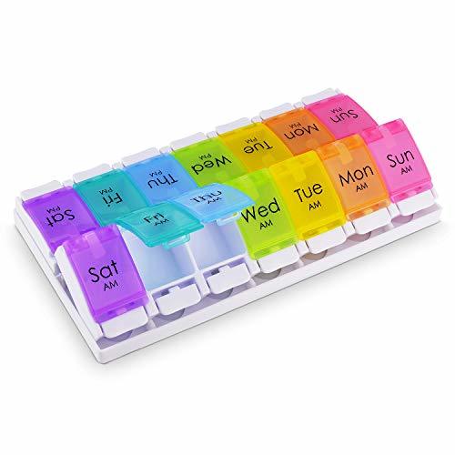 Pill Box 7 Day AM/PMTravel Pill Organizer and Pill Case Planner Weekly
