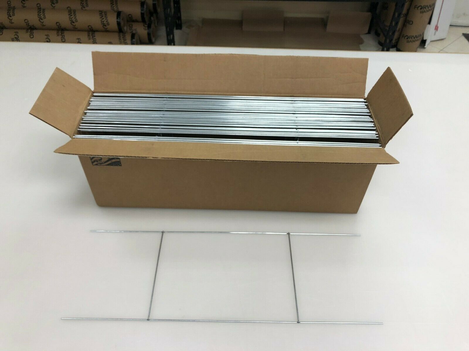 1 Single 10" x 24" "H" Wire Step Stakes Yard Sign Wire Stands Metal