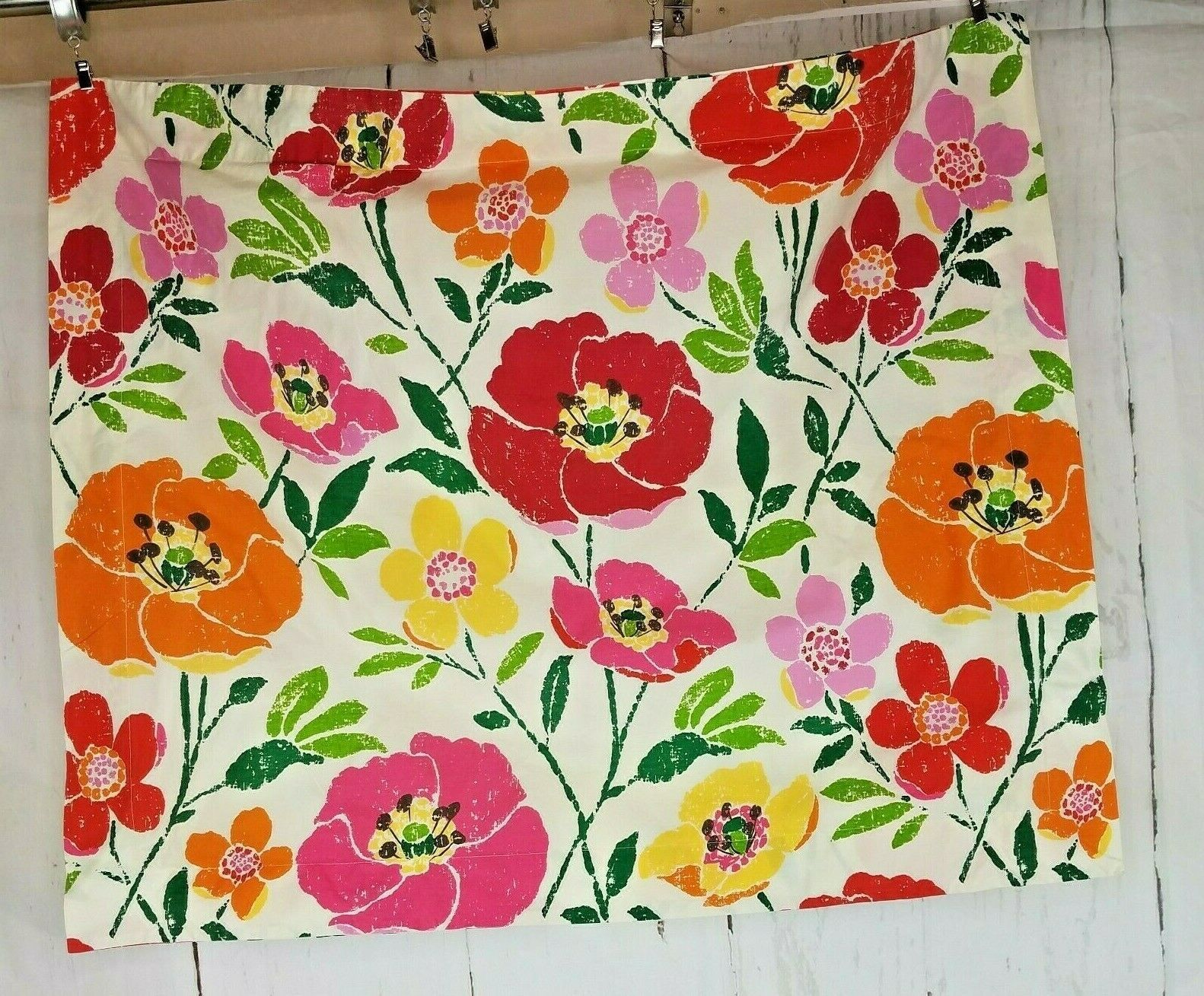 Pottery Barn Bright Blossom Large Flower Print Pillow Sham 2008