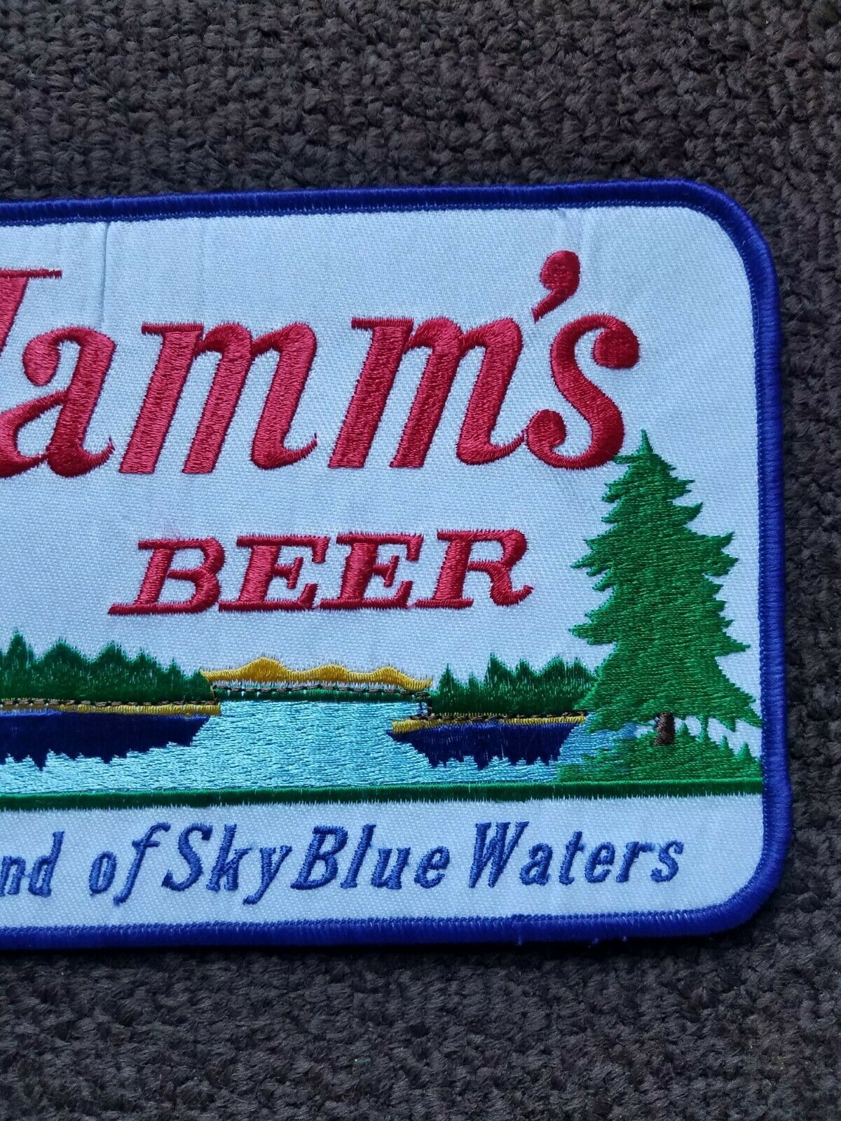 Vintage style PATCH Hamm's Beer "FROM THE LAND OF SKY BLUE WATERS