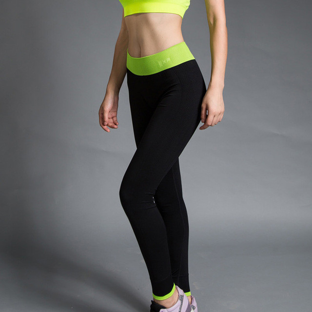 New Move Brand Sex High Waist Stretched Sports Pants Gym Clothes Spandex Running Activewear Tops