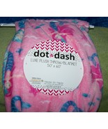 dot &amp; dash Pink with Whimsical Mermaids Plush Throw 50&quot;x 60&quot; New - $16.50
