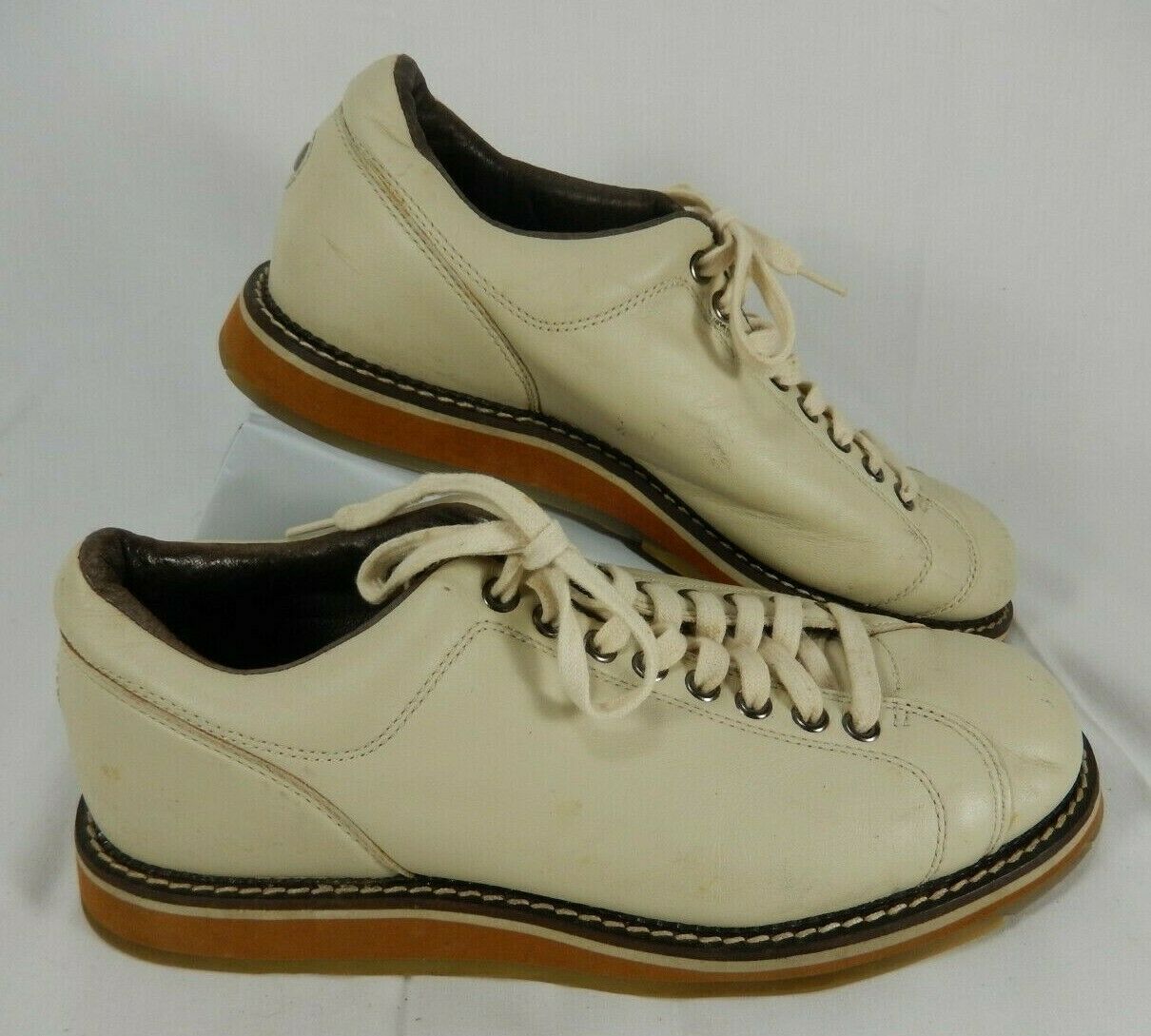 Womens Hyde Beige Leather Bowling Shoes Size 10 W1951PA Women