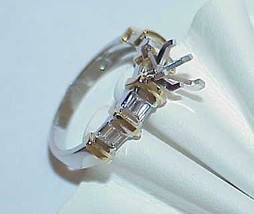 14k 1.00Ct Diamond Ring Mounting For Marquise Size 7 White gold Yellow G... - $643.49